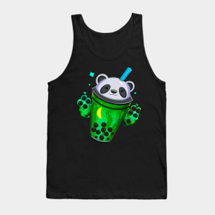 Starry Panda Bubble Tea - Emerald Dream Tank Top